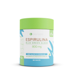 Espirulina Blue Green Algae 400mg com 60 Unidades - Bioroots