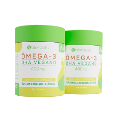 Kit 2 Ômegas 3 Vegano 400mg com 60 Unidades - Bioroots