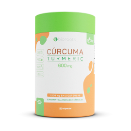 Cúrcuma Turmeric 600mg com 120 Unidades - Bioroots