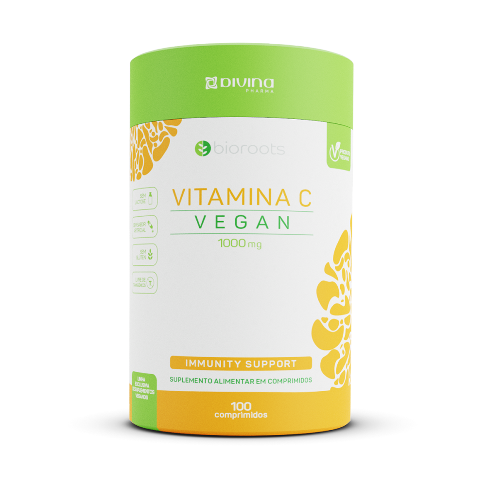 Vitamina C Vegan Com 100 Unidades Bioroots